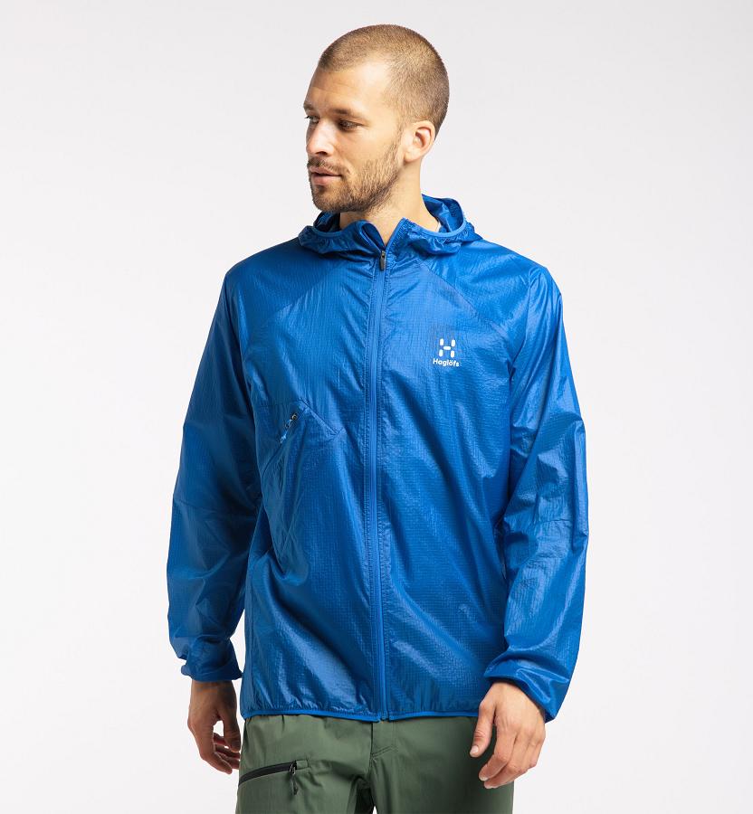 Haglöfs Mens L.I.M Shield Comp Windbreaker Blue New Zealand 98417EWVG